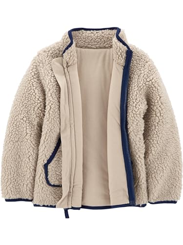 Simple Joys By Carter'S 6O295010-NVCJWE-12 MONTHS Baby Toddler Boys' Hooded Sherpa Jacket thumb #1