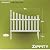 30in H x 40in W (2 Panels) No Dig Zippity Ashley Corner Vinyl Picket Fence, Garden Fence Border, Decorative Fence For Garden, White Vinyl Panels for Backyard, Patio & Yard, ZP19007