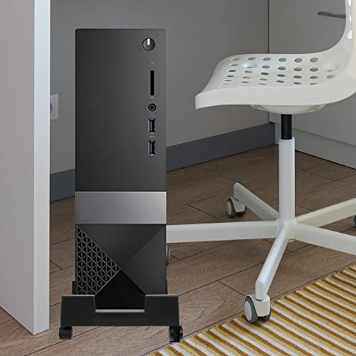 Soporte móvil para CPU COHEALI con frenos, base de chasis de plástico para configuración limpia y ventilada miniatura 3