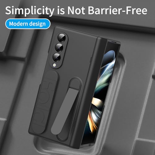 Étui pour Galaxy Fold 4 avec dragonne et support de protection noir - 6