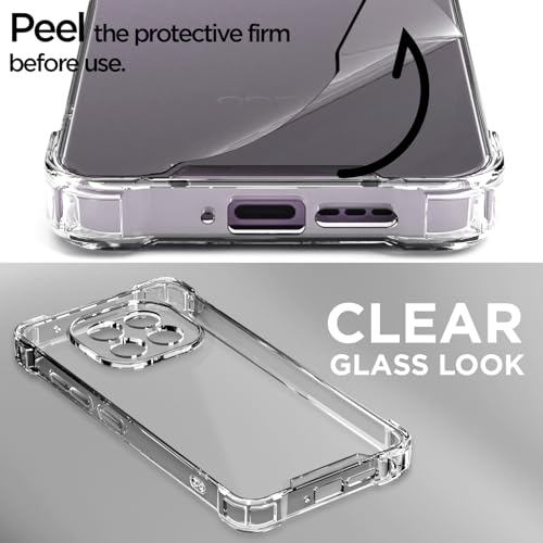 Image of Outlouders Back Cover for Oppo F29 5G Clear Transparent PC + TPU Bumper Case with Raised Edges for Shockproof Protection(Transparent)