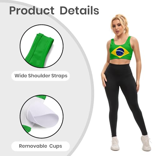 Image of Yoga top Women's Cheerleading Uniform Gym Outfit Running Crop Tops Yoga Shirts Casual Tank Top