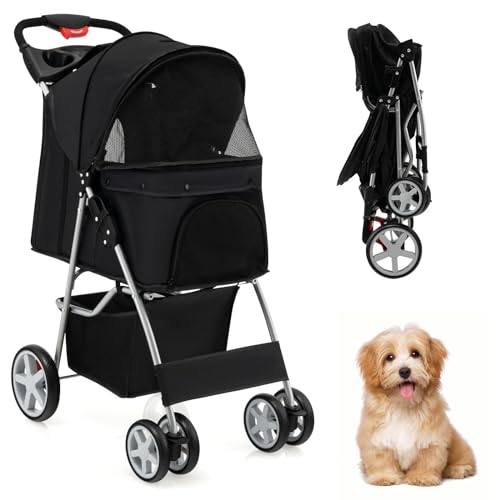 Poussette pour chien fatigué ou blessé charge 15 KG avec coussin confortable