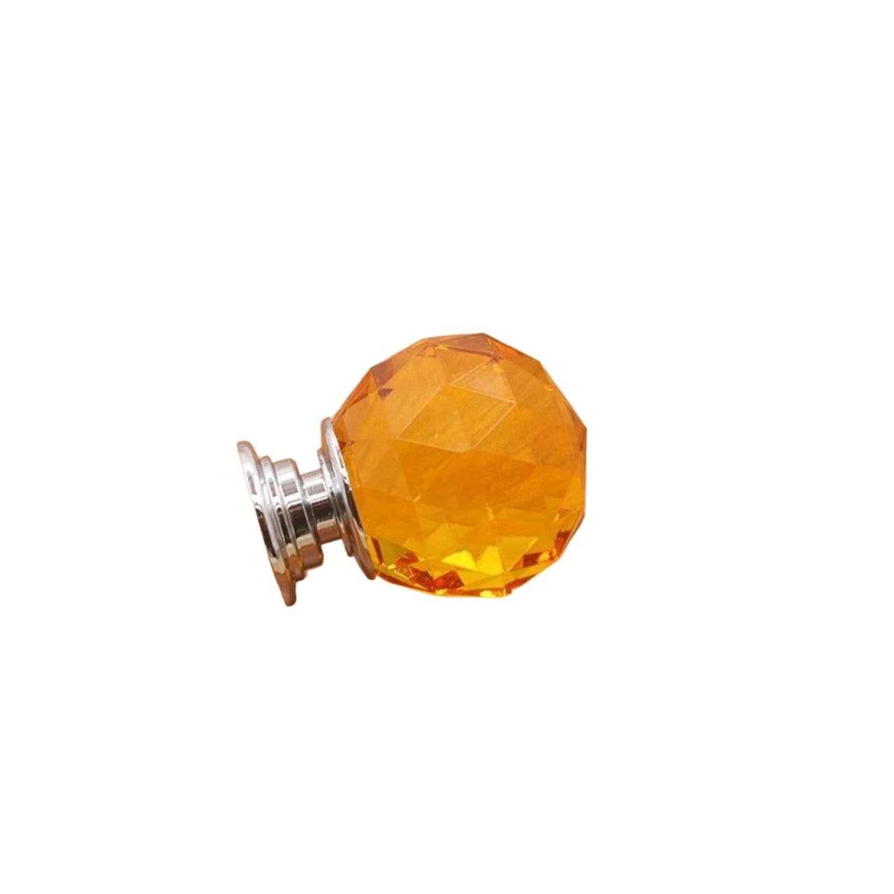 Poignées en cristal diamant jaune 30mm bouton de meuble lot de 6