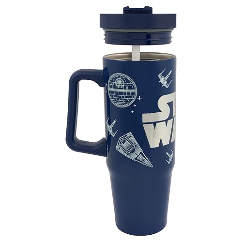 Star Wars Lucas 900ml Insulated Tumbler with Straw and Lid | Official Merchandise by Polar Gear Vehicles Themed Travel Cup | Double Wall Stainless Steel Insulated Cup - Image 3