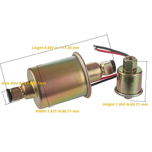Ga8012S E8012S Fd0002 P60430 Ep12S 6414671 Low Pressure (2.5 - 4Psi)12V Heavy Duty Gas Diesel In-Line In-Tank Electric Fuel Pump With Installation Kit Metal Solid Petro Gasoline Or Diesel Engine #TOP3