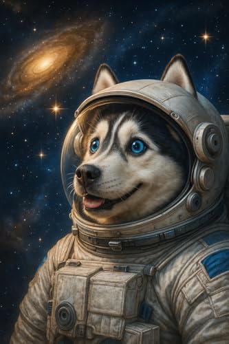 Impression sur toile Husky de qualité musée contre la décoloration, grand format 68x101