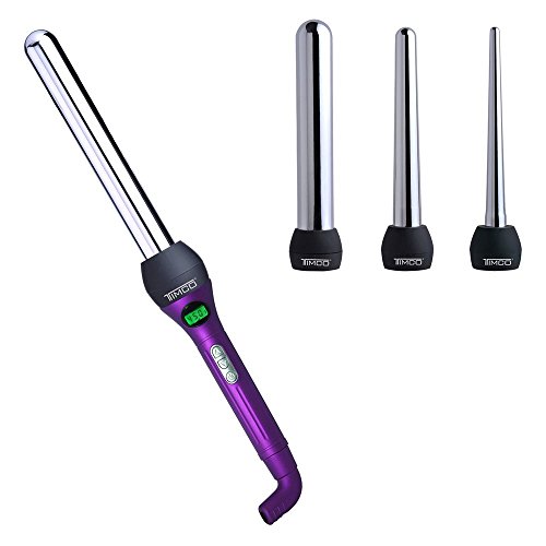 Timco TCX-F Ferro con Accesorios Intercambiables 3 en 1 Tecnología TurboHeat con Ion, color morado