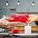 JarThenaAMCS 50Pcs Valentine's Day Treat Boxes with Gift Tags Cotton Rope Red Pink Pillow Boxes with Heart PVC Window Gift Paper Container for Sweets Chocolate Birthday Wedding Party
