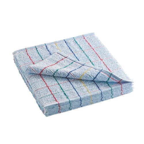 Lavette bouclée anti trace pour effacer la saleté lot de 10 carrés bleus