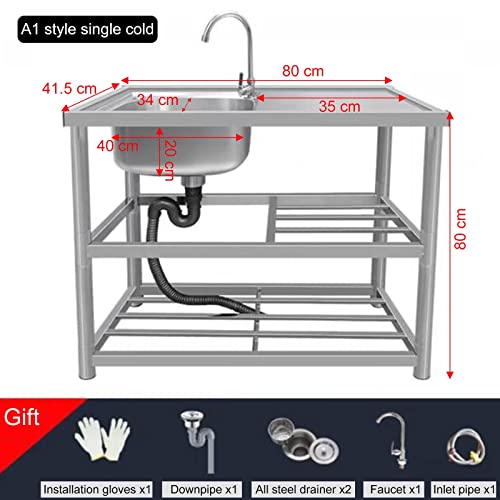 Évier de cuisine utilitaire autoportant anti-corrosion pour garage