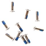 Deal4GO 10-Pack M2.5 x 8 mm Phillips Flat-Head Screw w/Nickel Plated Replacement for Laptop Bottom Case Screws (Silver)