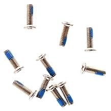 Deal4GO 10-Pack M2.5 x 8 mm Phillips Flat-Head Screw w/Nickel Plated Replacement for Laptop Bottom Case Screws Silver