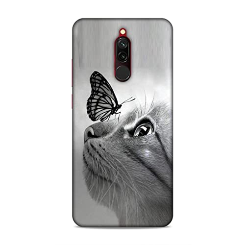 Image of Printed Mobile Back Hard Case Cover for Xiaomi Redmi 8 | Pet, Butterfly, Animal, Cute Cat, Animal Lover-2195