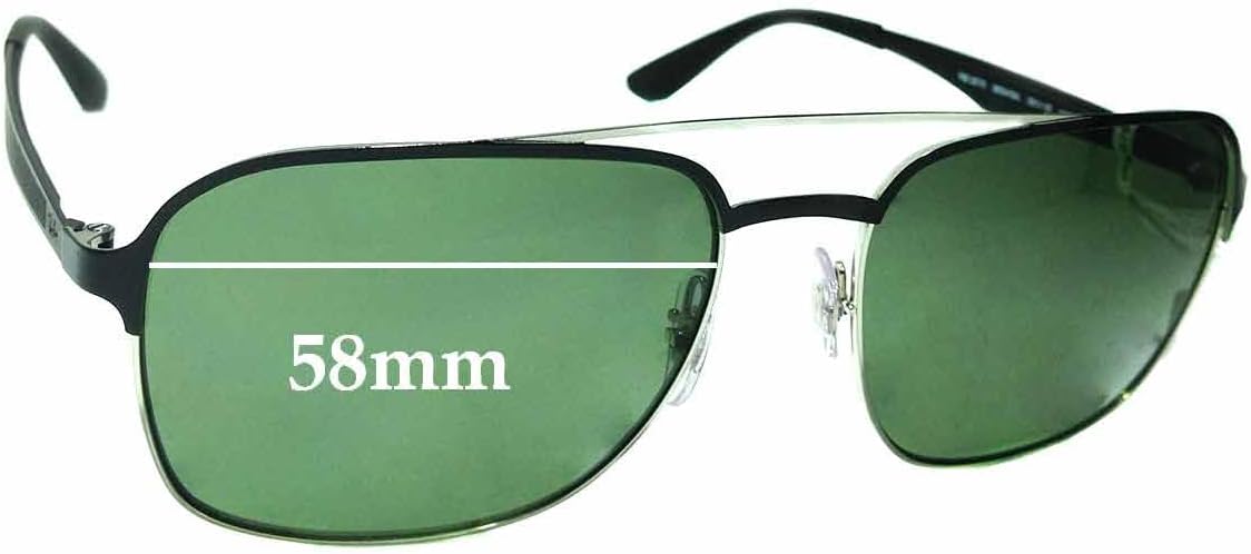 Sunglass Fix Replacement Sunglass Lenses Compatible with Ray-Ban RB3570 58mm