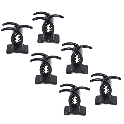 Nsb Herbals Black Plastic Hair Clutch/Claw For Women, Girls Medium Size Trendy Hair Clip Hair Claws (Pack Of 6)