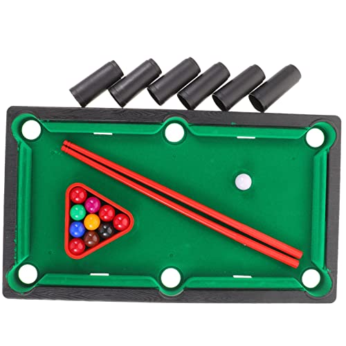 Toddmomy Mini Pool Table Set Billiards Toys for Boys and Girls Snooker Game Tabletop Pool Table Interactive Billiard Game