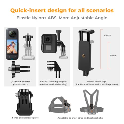 K&F CONCEPT Action Kamera Zubehör Kit Brustgurt Halterung für Osmo 360