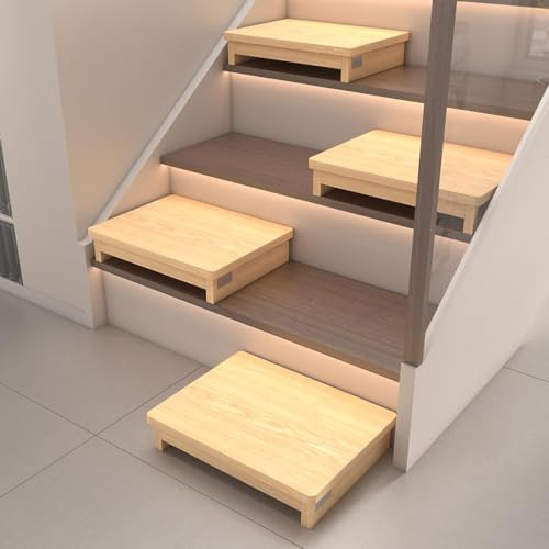 Half Steps for Seniors 3.5" Wooden Step Stool for Seniors