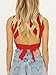 Remidoo Women's Halter Tank Top Open Back Crop Tops Fitted Sleeveless Tie Neck Cropped Shirts Red Small