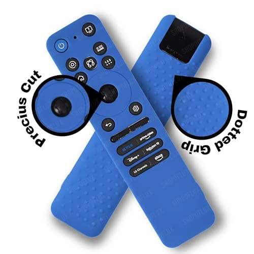 Image of Silicone Tv Remote Cover Compatible with LG Smart TV Remote LG MR25GA Full Wrap Protective Case with Lanyard [Remote NOT Included] (Blue)