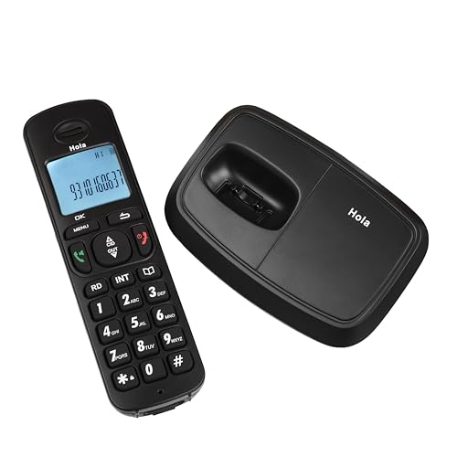 Hola-TC700n-Cordless-24Ghz-Landline-Phone-with-Caller-ID-Display-Stores-50-Contacts-Upto-8Hrs-of-Talk-time-Solid-Build-Quality-Alarm-Function-Auto-Answer-Mute-Flash-Function
