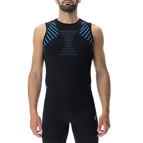 Débardeur Running ULTRA1 UYN Homme Noir/Atlantique Taille S