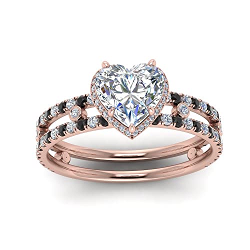 Bague cœur en or rose pour dames : le bijou halo idéal à porter au quotidien ou en soirée