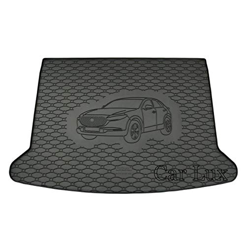 Car Lux DUO01187 - Alfombra protector maletero + Alfombras alfombrillas de goma a medida para Mazda CX-30 CX30 desde 2019-