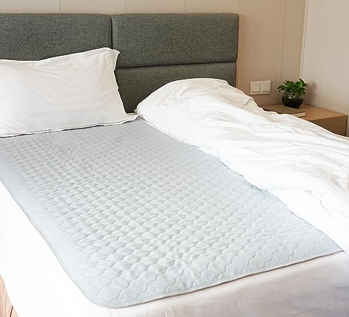 Careboree Pack of 1 Waterproof Bed Pads for Incontinence Soft-Brushed Ultra Absorbent Bed Pee Underpads Leak Proof for Bedwetting Draw Sheet Mattress ProtectorL