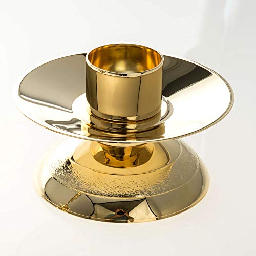 Altar Crucifix with Candle Holders in Brass