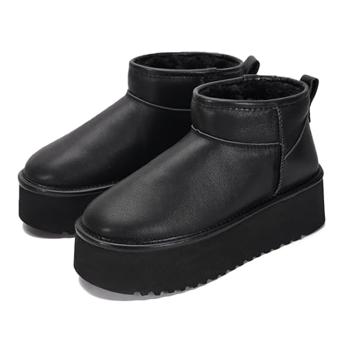 Huggy Leather Ankle Boots Women BLKLEA 6