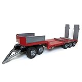 1/16 Bruder Red Tri-axle Low Loader Trailer and Dolly