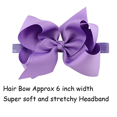 Willingtee 6 Inch 30 Colors Boutique Grosgrain Ribbon Hair Big Bows Headbands For Baby Girls Infants Toddler Kids Teens And Children #TOP2