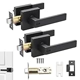 2 Piezas Manija de Puerta sin Llave,Manija de Puerta de Privacidad con Cerradura,Chapas para Puertas Interiores sin...