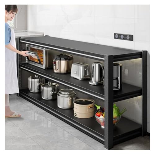 Étagère à micro-ondes élégante en métal meuble de rangement durable - 2