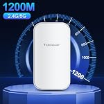 Outdoor WiFi Extender，WiFi Booster | AI Watchdog | Repeater&AP Mode｜IP65 Weatherproof | Up to 1200Mbps Dual Band WiFi Repeater