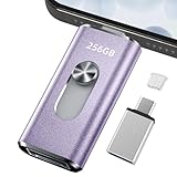 256GB usbメモリ【アプリ不要・アルバムから写真保存】４in1プッシュ型 Phone対応 スマホ携帯 高速 データ保存 バックアップ iOS/Type-C/USB/Micro USBフラッシュメモリ 外付けストレージ スライド式 容量不足解消 usbメモリ！ (パープル, 256GB)