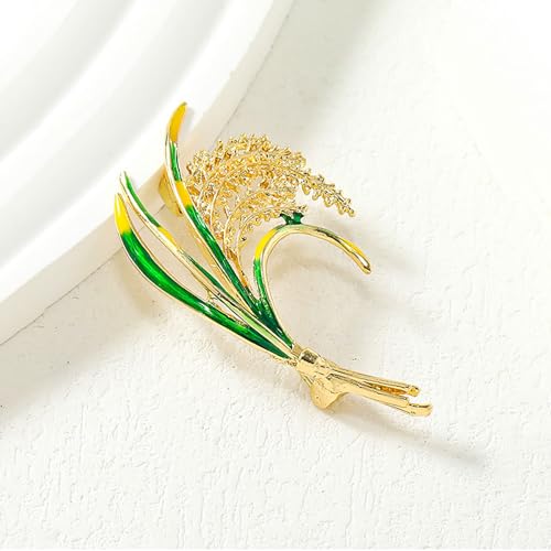 Image of Rhinestone Flower Brooch 18K Gold Plated Flower Floral Brooch Elegant Pearl Lapel Pin Costume Jewelry Thanksgiving Day Birthday Wedding Gifts for Mom Wife