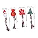 BESPORTBLE 4pcs Christmas-Themed Knot Designed Dog Chew Toys Portable Molar Toys for Dogs Durable for Chewing Grabbing and Playtime Holiday for Pets