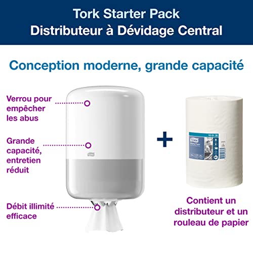 Tork Starter Pack M2 blanc mini bobine dévidage central essuie-mains - 2