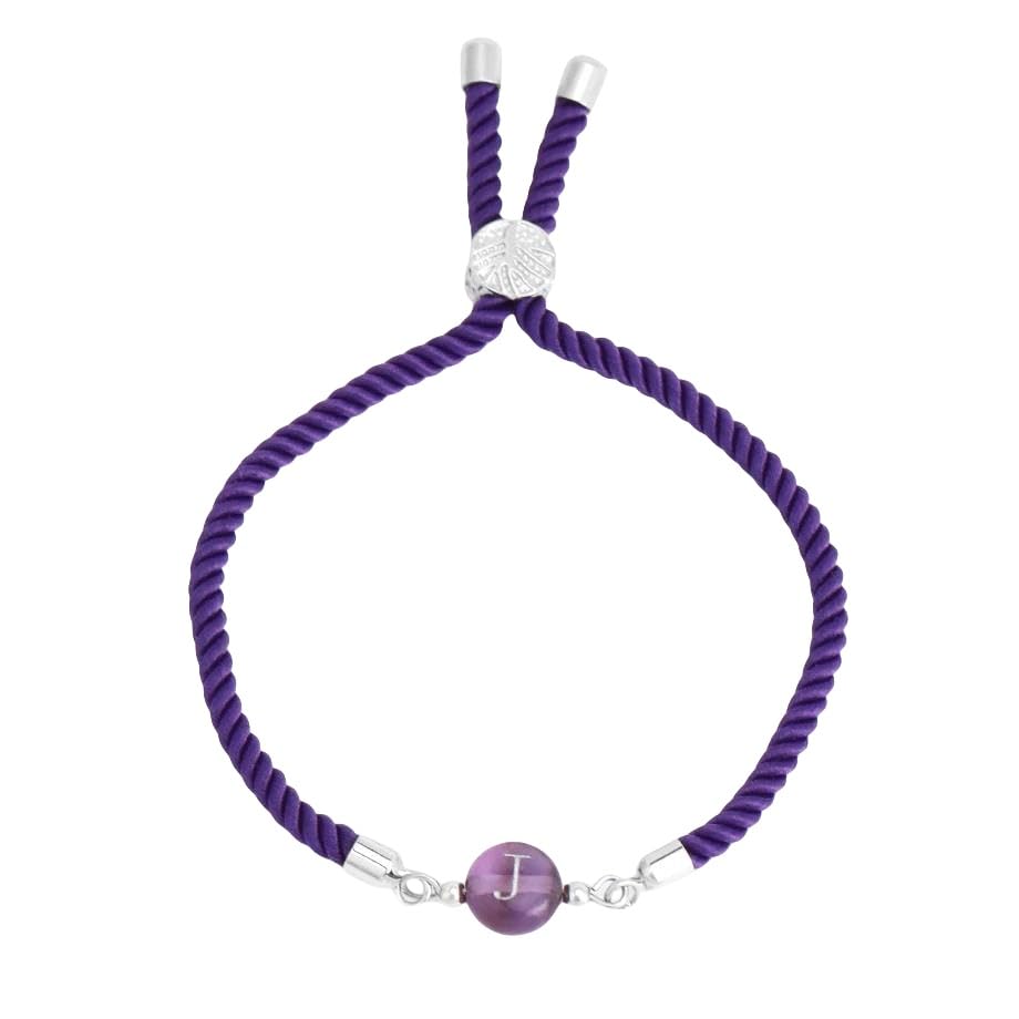 Bracelet de perle d'améthyste naturel contre le stress quotidien des femmes