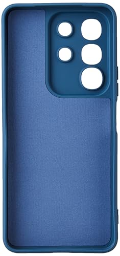 Image of Kapa Matte Protective Lens Flexible Back Cover for Iqoo Z10x 5G / Vivo T4x 5G | Slim Silicone with Soft Lining Shockproof Full Body Bumper Case (Blue)