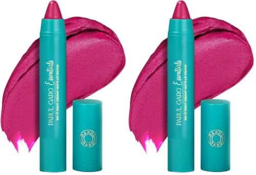 Image of Parul Garg Beauty Creamy Matte Lip Crayon | Soft Matte & Hydrating Formula with Almond Oil & Vitamin E | Rich Pigment & Comfortable Wear | 100% Vegan (Boss Babe 45) (Pack of 2)