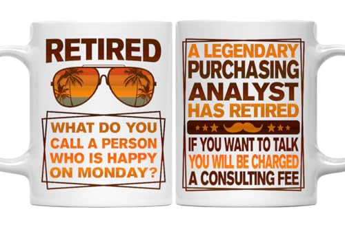Retired Purchasing Analyst Coffee Mug, Legendary Purchasing Analyst Gift