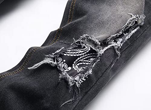 Boys Stylish Skinny Fit Stretchy Ripped Distressed Jeans Pants3