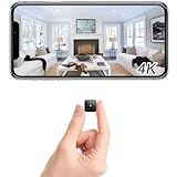 4K Mini Camera, WiFi Wireless Camera Small Portable HD Nanny Cam with Motion Detection, Cloud & SD Storage, Night Vision Micro Security Cameras for Home Office Car Pet Baby Bathroom Indoor & Outdoor