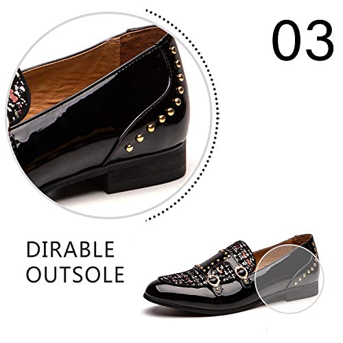 Image of JITAI Men's Dress Shoes - Casual Rubber & Leather Loafers for Men - Fashion Business Formal Wear