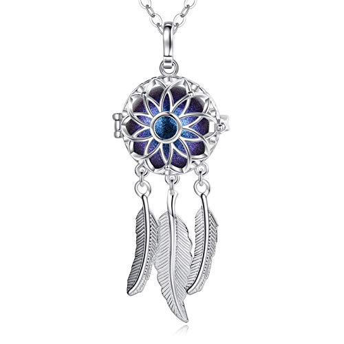 EUDORA Harmony Ball Collier Bola de Grossesse Attrape de rêves pour Femmes Enceinte avec Collier Musique Bell Pendentif Future Mère bébé Cadeau Original,...