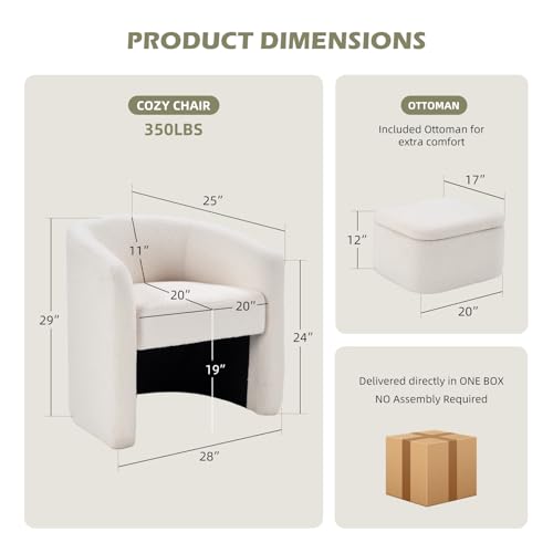 Sillón Moderno Plegable Beige miniatura 2
